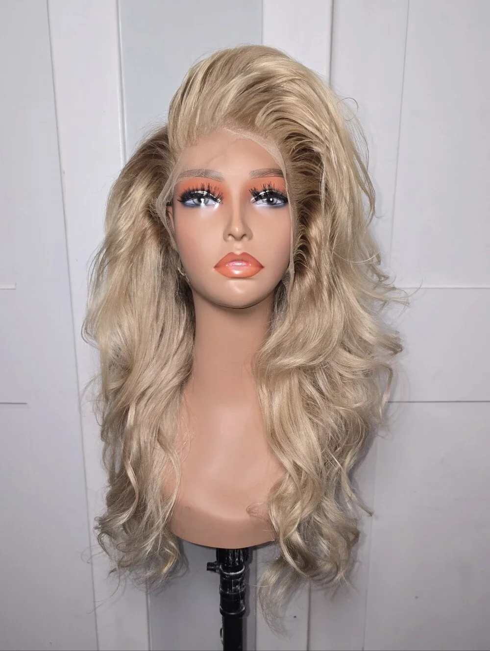 Custom Beige Blonde Human Hair full 13x6 HD lace frontal